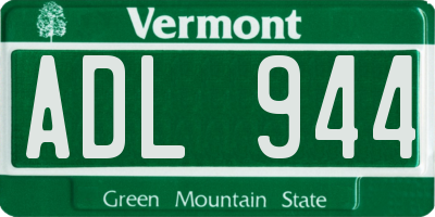 VT license plate ADL944