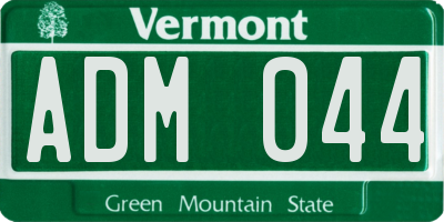 VT license plate ADM044
