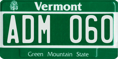VT license plate ADM060