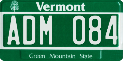 VT license plate ADM084