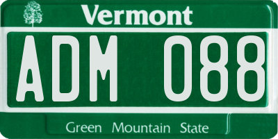 VT license plate ADM088