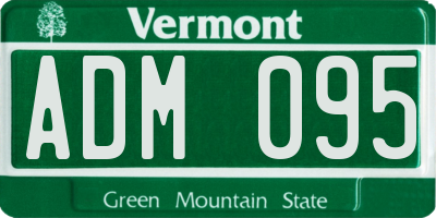 VT license plate ADM095