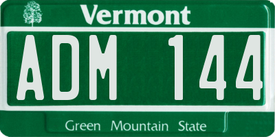 VT license plate ADM144