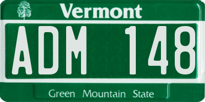 VT license plate ADM148