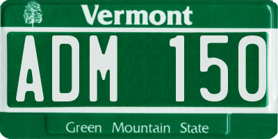 VT license plate ADM150