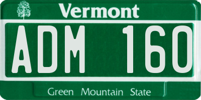 VT license plate ADM160