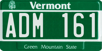 VT license plate ADM161