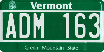 VT license plate ADM163