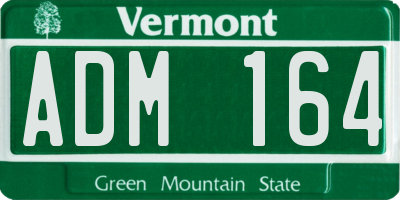 VT license plate ADM164
