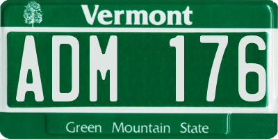 VT license plate ADM176