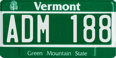 VT license plate ADM188