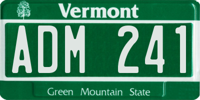 VT license plate ADM241