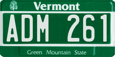 VT license plate ADM261