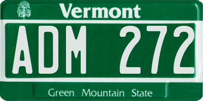 VT license plate ADM272