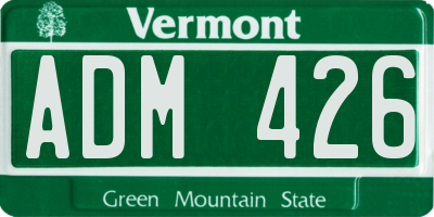 VT license plate ADM426