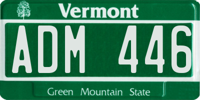 VT license plate ADM446