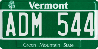 VT license plate ADM544