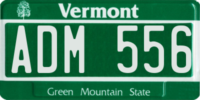 VT license plate ADM556