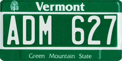 VT license plate ADM627