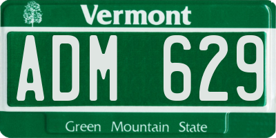 VT license plate ADM629