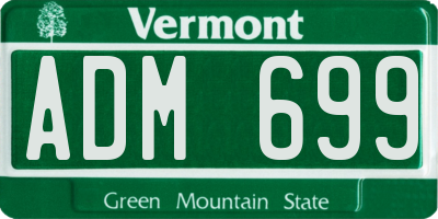 VT license plate ADM699