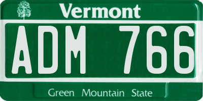 VT license plate ADM766