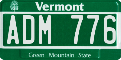 VT license plate ADM776