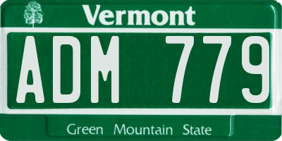 VT license plate ADM779