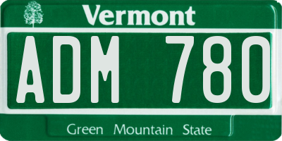 VT license plate ADM780