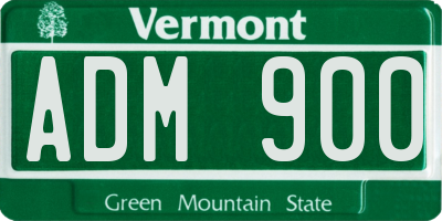 VT license plate ADM900