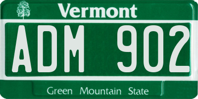 VT license plate ADM902