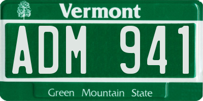 VT license plate ADM941