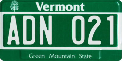 VT license plate ADN021