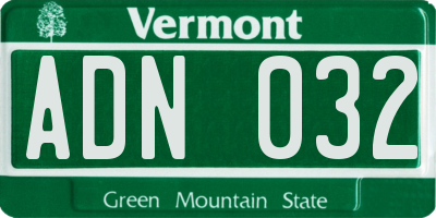 VT license plate ADN032