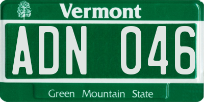 VT license plate ADN046