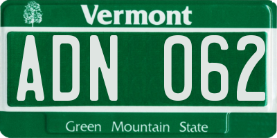VT license plate ADN062