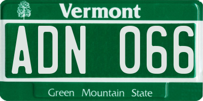 VT license plate ADN066