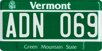 VT license plate ADN069