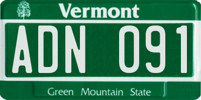 VT license plate ADN091