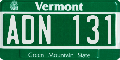 VT license plate ADN131