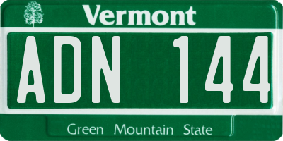 VT license plate ADN144