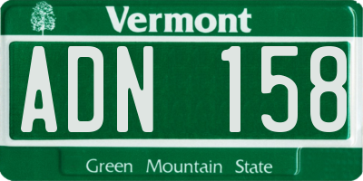 VT license plate ADN158