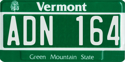 VT license plate ADN164