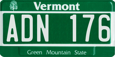 VT license plate ADN176