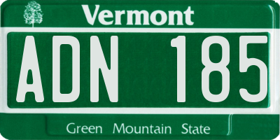 VT license plate ADN185