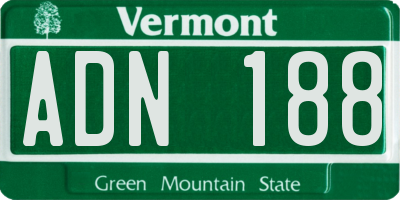 VT license plate ADN188