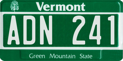 VT license plate ADN241