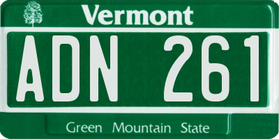VT license plate ADN261