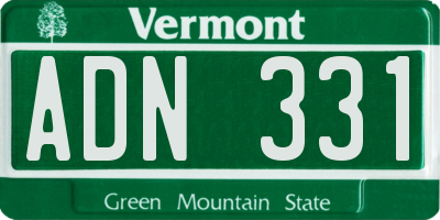 VT license plate ADN331