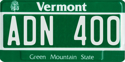VT license plate ADN400